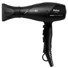 Secador de Cabelos Philco PSC3050 com Íon Tourmaline Motor AC Profissional Preto – 2000W