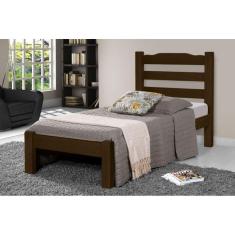 Cama de Solteiro Veneza de Madeira Maciça Tauari