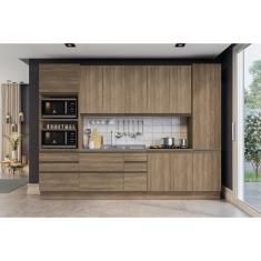 Kit De Cozinha Modulada 3 Peças Maxxi (2 Armários + 1 Paneleiro) Cpt34 Nogal - Kappesberg