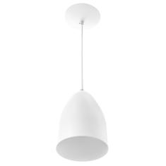 Lustre Pendente Cone De Alumínio 20x14cm Branco