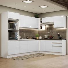 Cozinha Completa 479003 Armário E Balcão Branco Brilho