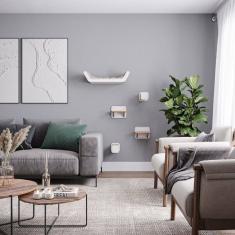 Cama de Parede Para Gatos Estofada Raj 68x30cm Verde