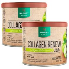 Kit 2 Collagen Renew Colágeno Hidrolisado Maçã Verde Nutrify 300g