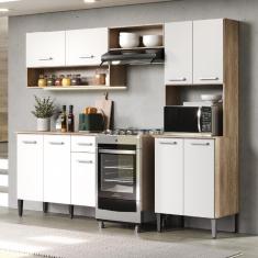 Armário Cozinha Compacta Arizona Carvalho/branco Carraro