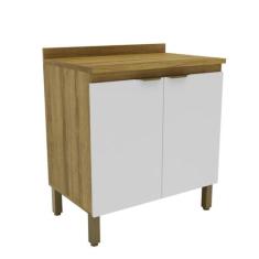 Armário Balcão de Cozinha 80cm com Tampo 25mm e 2 Portas 2301 - Mademo