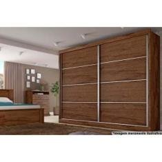 Guarda Roupa 2 Portas de Correr e 4 Gavetas Verona Plus Braúna - Europ