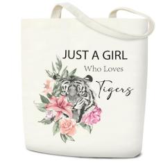 Sacola feminina de lona, bolsa de compras estética, dobrável, reutilizável, presente para amigos - D, Branco, One Size