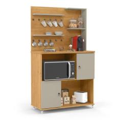 Balcão Cozinha Cantinho do Aconchego - Patrimar Móveis, Cinamomo/Off W