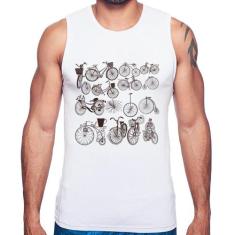 Regata Bicicletas antigas - Foca na Moda, Branco, GGG