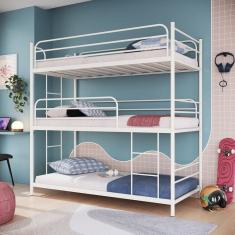 Treliche de Solteiro em Ferro Jack Branco