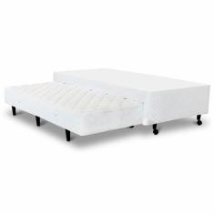 Cama Box Base Casal Com Auxiliar Semi Ortopedica Poliester - Genki Ken