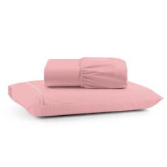 Jogo De Lençol Luiza Solteiro 2 Pçs Percal 100% Algodão 180 Fios Ponto