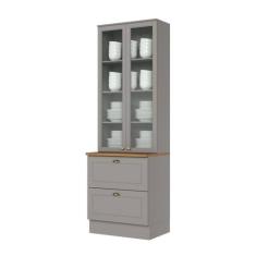 Cristaleira Henn Americana 2 Portas 2 Gavetas SD C357-05, Naturale Cin