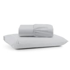 Jogo de Lençol Solteiro Mirante 100% Algodão 2 Peças - Cinza