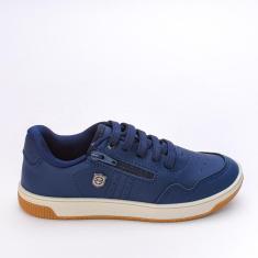 Tênis Infantil Casual Kidy Firenze Ziper Azul Mar-Masculino