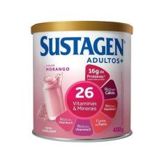 Complemento Alimentar Sustagen Adultos+ Sabor Morango Lata 400g, 400g,