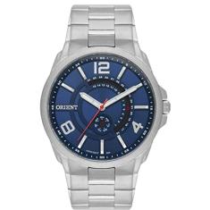 Relogio Orient Masculino Prata Azul MBSS2029-D2SX