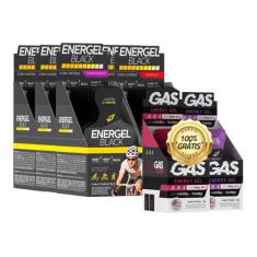 6X Gel Energel Black Cx 10 Sachês 60 Sachês + 2X Gas Energy Gel - Body