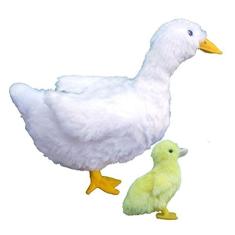 Adore 13 "Standing Donna O Pato Branco com Bebê Pelúcia Brinquedo Animal de Pelúcia