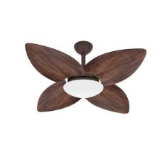 Ventilador Teto Marrom 4 Pás Madeira Sala Winds Ventax 220V