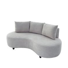 Sofa Orgânico Curvo Feijão 195cm Boucle Venus Estofama