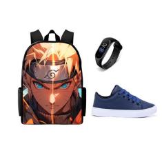 Tenis Casual Mais Relogio Digital E Mochila Escolar lançamento Conjunt