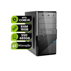 Computador Pc Cpu Core i5 4ª Geração 16gb memória, Ssd 480GB - Windows