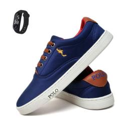 Tênis Sapatênis Infantil Juvenil Cano Baixo com Relógio Digital do 27 