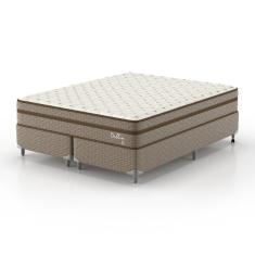 Conjunto Cama Box Queen Dublin 158x198x61cm Montreal Marrom