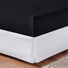 Lençol de Baixo Queen Size com Elástico Avulso 180 Fios Percal Toque M