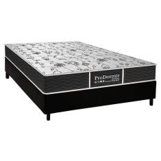 Cama Box Casal: Colchão Molas Probel Prolastic Sleep + Base Crc Courano Black(138X188)