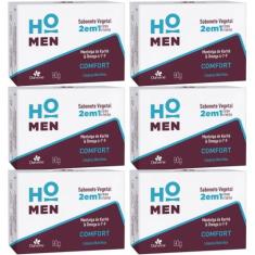 6UN Sabonete Ho Men Corpo E Barba Comfort 90g Davene
