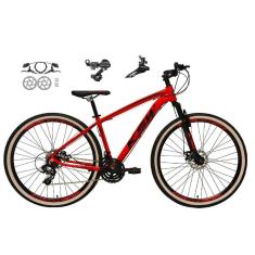 Bicicleta Aro 29 Ksw Xlt Alumínio 21v Câmbios Shimano Tz Freios a Disco Hidráulicos Pneus Faixa Bege-Unissex