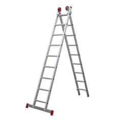 Escada Extensiva Botafogo em Alumínio 9 x 2 Degraus