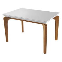 Mesa de Sala Jantar Londrina + Tampo Madeirado Reto 180x90cm Imbuia - 