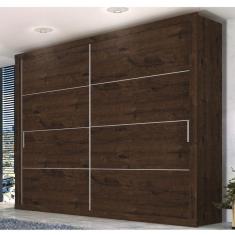 Guarda-Roupa Casal 2 Portas de Correr Essencial Espresso Móveis Jacarandá Espresso Móveis