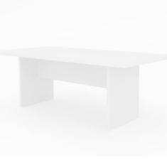 Mesa Reuni o Para Escrit rio 200x100 Cm Me4119 Branco Tecno M