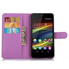 Capa para Wiko Slide 2 Carteira de Couro Flip Capa para Wiko Slide 2 Capa de proteção de telefone A capa com design simplificado