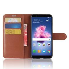 Capa para HUAWEI P Smart Leather Stand Wallet Flip Case para HUAWEI P Capa de proteção para smartphone Capa com design de compartimento para cartão