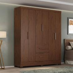 Roupeiro Primordial Max 6 Portas 2 Gavetas Jacarandá