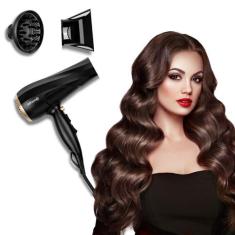 Secador De Cabelo 3 Configurações de Calor Filtro Removível e Difusor 
