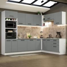 Cozinha Completa de Canto Madesa Agata 479001 com Armário e Balcão (Se