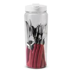 Faqueiro Itaparica 20 Peças Vermelho Com  Jarra Brinox - Grupo Brinox