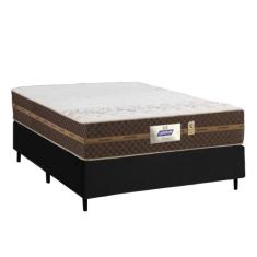 Cama Box Casal Colchão Molas Flora Gazin + Box Sintético  52x138x188, 