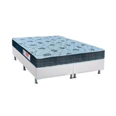 Cama Box Casal: Colchão Espuma D45 Orthoflex Comfortpedic Line + Base Crc Courano White(138X188)
