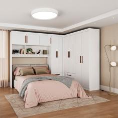 Guarda Roupa Casal Modulado 5 Portas Hercules 4 Portas 4 Gavetas Branco