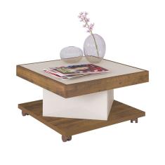 Mesa de Centro Quadrada Saara Pinho e Off White