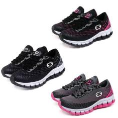 Kit 3 Tênis Infantil Feminino Evoltenn Impacto Cinza, Cinza, 29