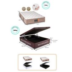 Conjunto Cama Box Baú Medida Especial Viúva + Colchão Sankonfort Tranq