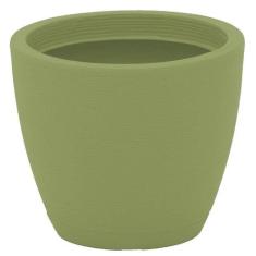 Vaso com Prato Tramontina Asteca 38 cm em Polietileno Concreto